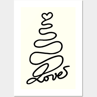 Love Christmas tree Posters and Art